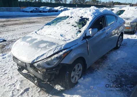2016 Hyundai Elantra Se from USA, damaged, VIN 5NPDH4AE9GH666640